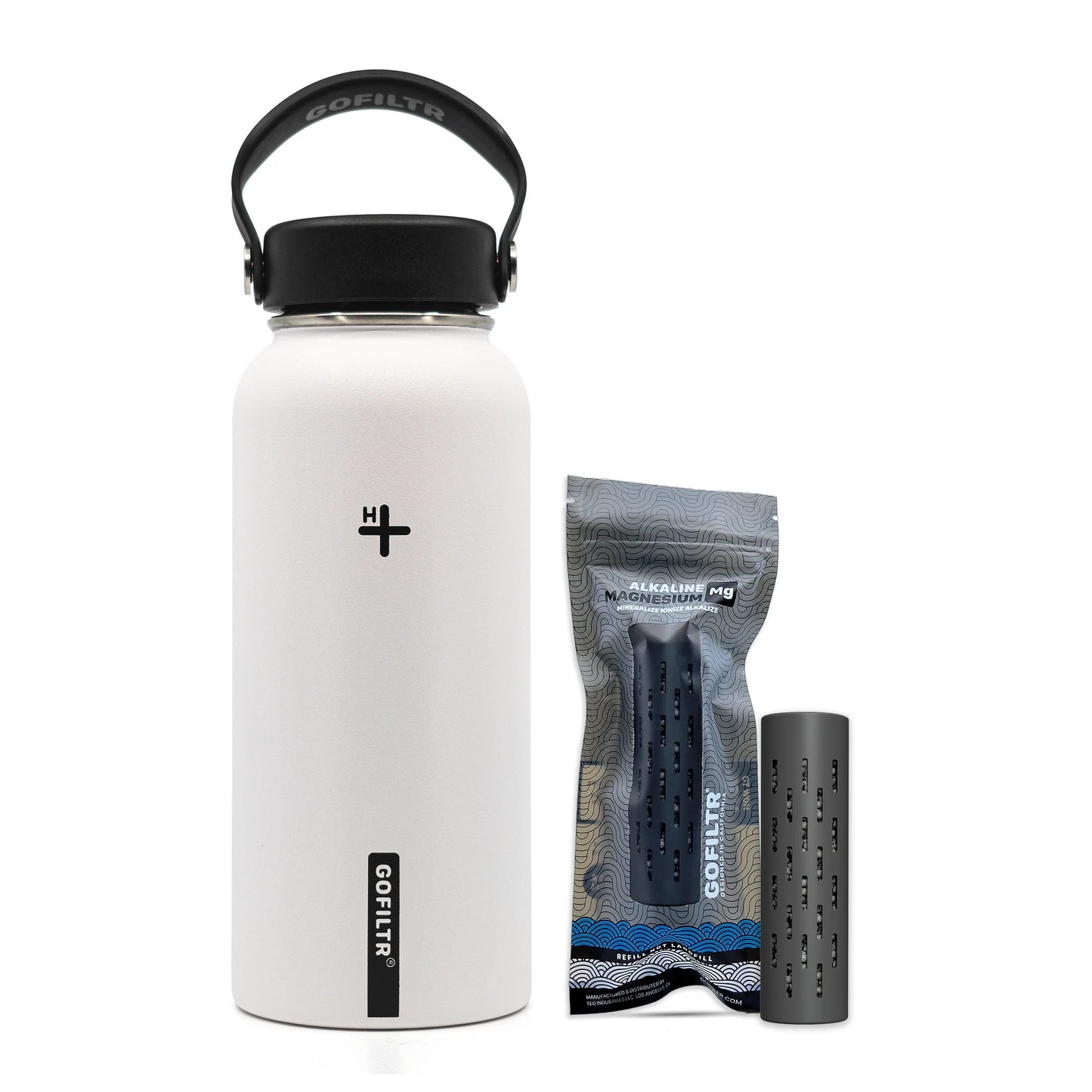 Alkaline Water Bottle 32 Oz - Insulated Water Bottle That Creates 9.5 Ph Alkaline Water